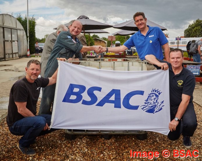 The first Highball is delivered to the de Havilland Museum by the BSAC team